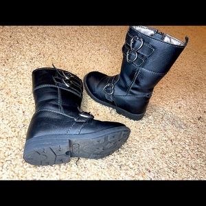Black zip up boots